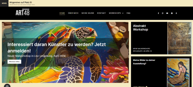 Horst Rieder, Art48 Maler Website