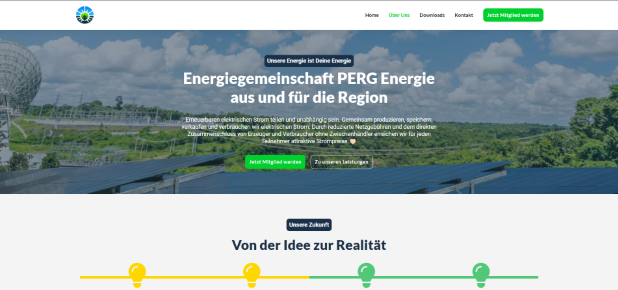 Energiegenossenschaft Perg Website Desktop